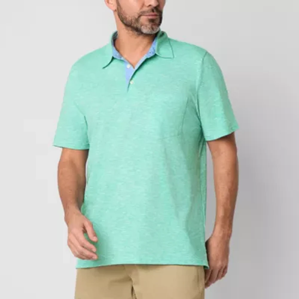 St. John's Bay Sueded Jersey Mens Classic Fit Short Sleeve