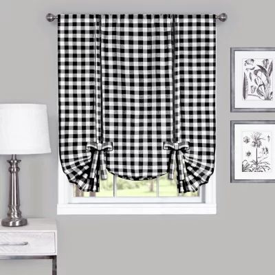 Buffalo Check Tie-Up Light-Filtering Rod Pocket Single Shade