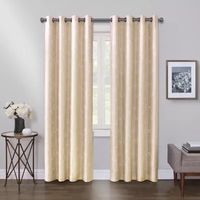 Max Blackout Mystique Grommet Top Embroidered 100% Single Curtain Panel