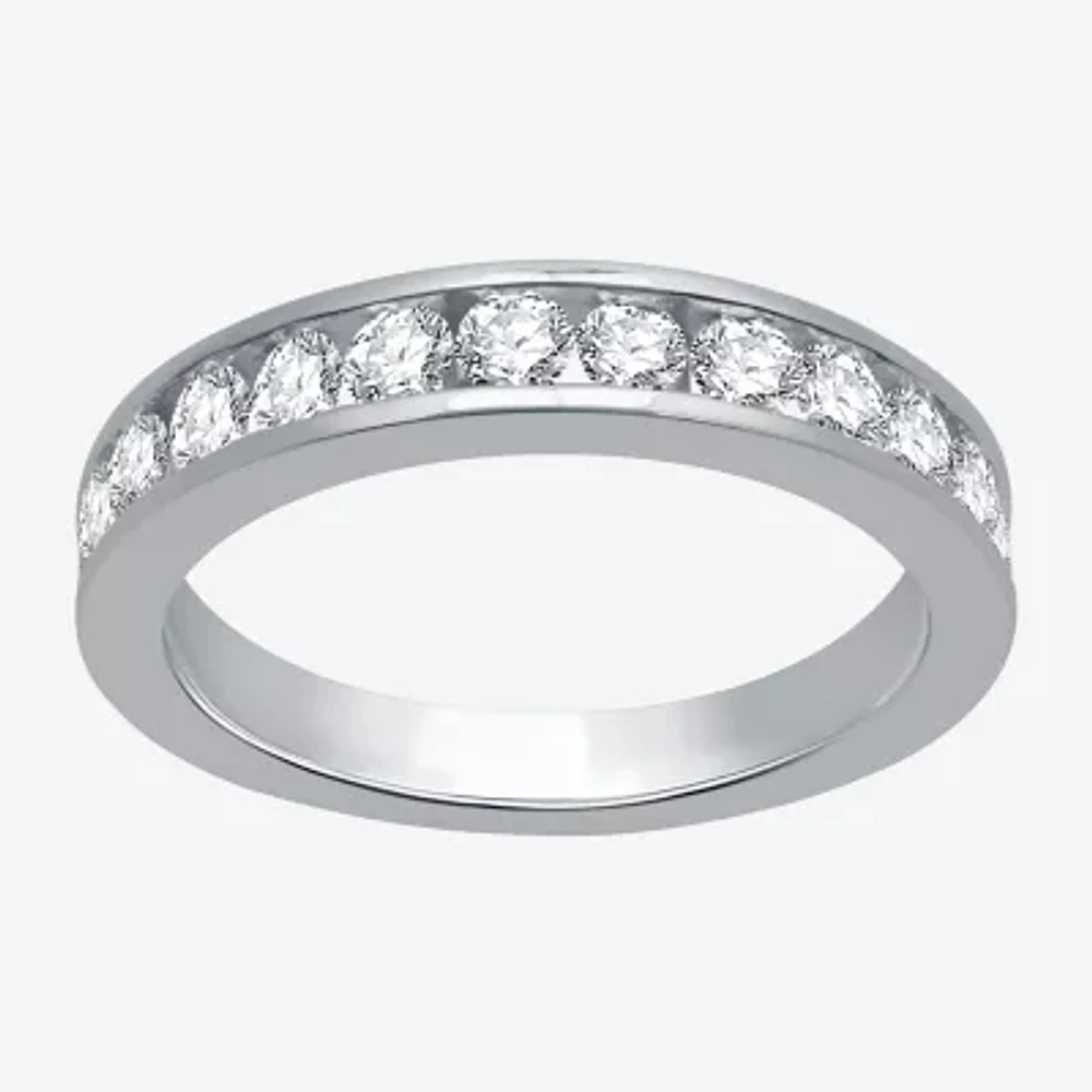 (H-I / I1) Womens 7/8 CT. T.W. Lab Grown White Diamond 10K Gold Wedding Band