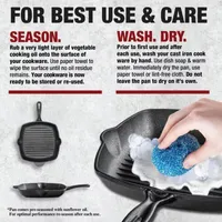 Granitestone Heavy Duty Cast Iron 10.25" Grill Pan
