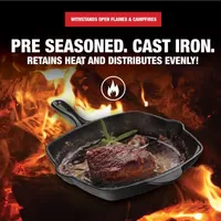Granitestone Heavy Duty Cast Iron 10.25" Grill Pan
