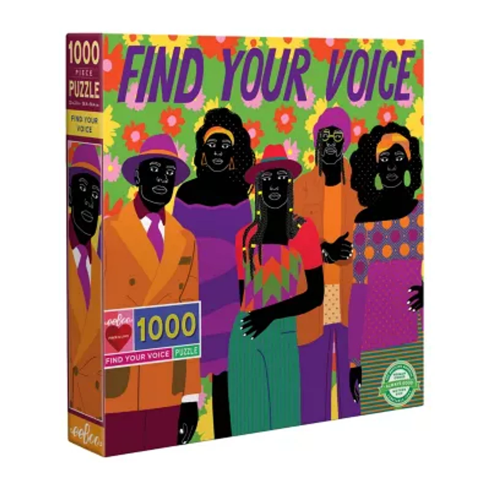 Eeboo Piece And Love Find Your Voice 1000 Piece Square Adult Jigsaw 1000 Puzzle