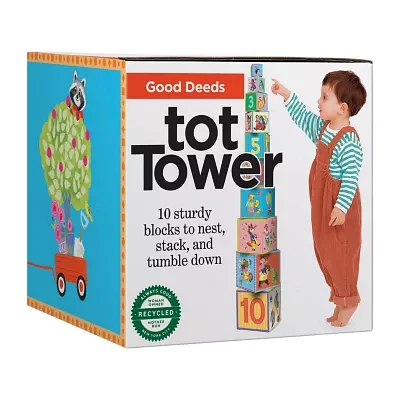 Eeboo Good Deeds Tot Tower/ Stacking Blocks 10-pc. Building Blocks