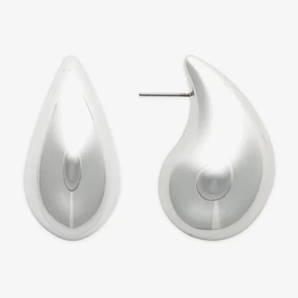 Bold Elements Silver Tone Womens Drop Earrings