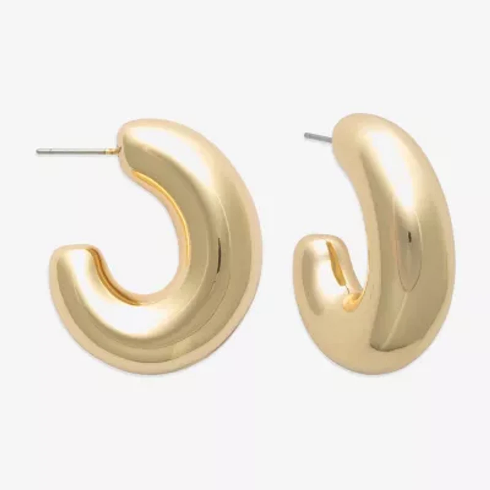Bold Elements Womens 10.4mm Hoop Earrings