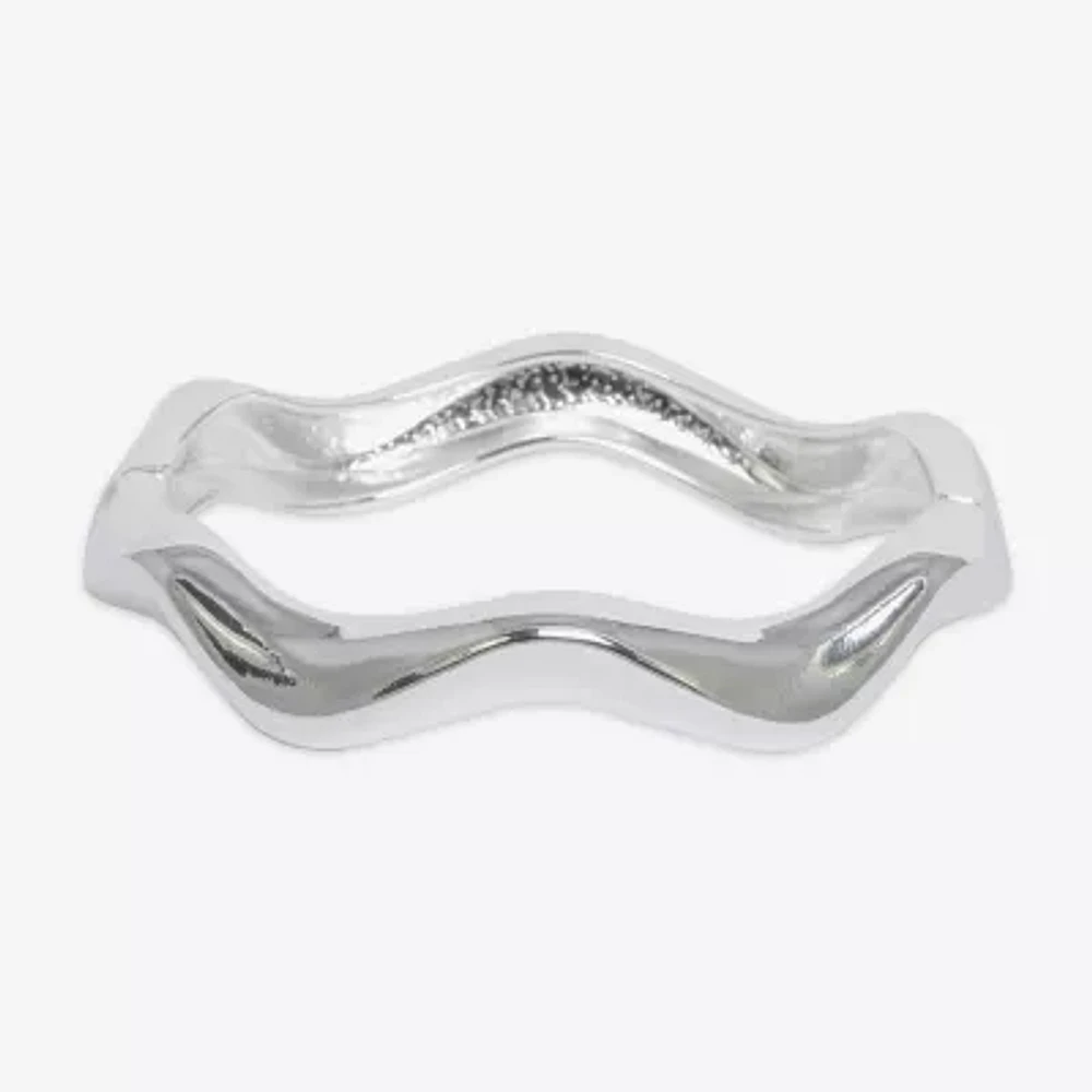 Bold Elements Silver Tone Womens Bangle Bracelet