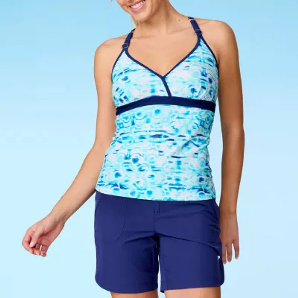 Free Country Abstract Tankini Swimsuit Top