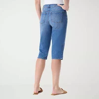 Gloria Vanderbilt Womens Straight Mid Rise Classic Fit Skimmer Pant