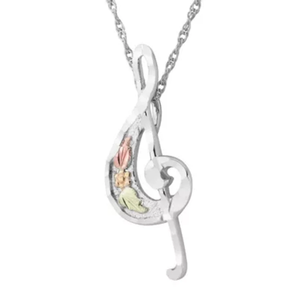 Black Hills Gold Landstroms Womens Sterling Silver 18 Inch Pendant Necklace