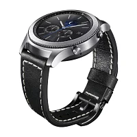 Samsung Galaxy 46mm Compatible Mens Black Leather Watch Band Gp-R765breeeaa