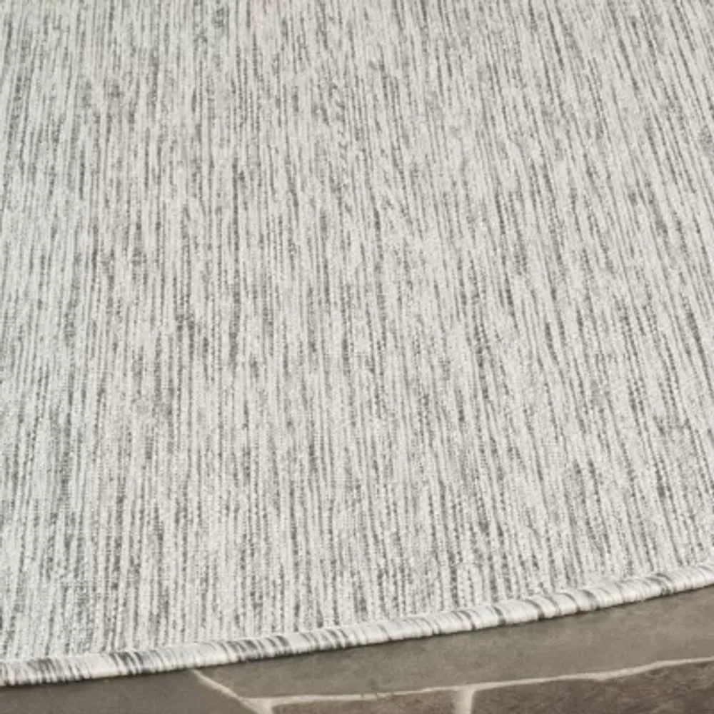 Safavieh Courtyard Collection Dallas Stripe Indoor/Outdoor Round Area Rug