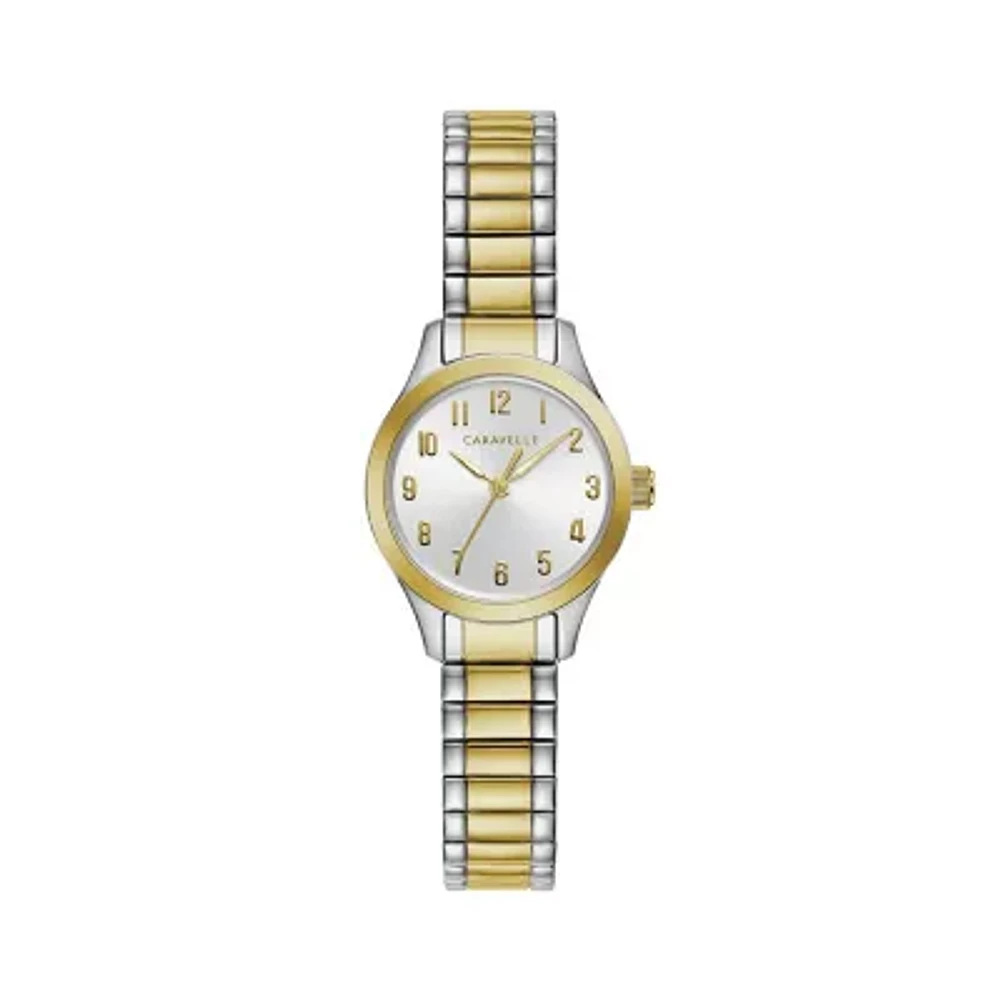 Caravelle Designed By Bulova Womens Two Tone Stainless Steel Bracelet Watch 45l177