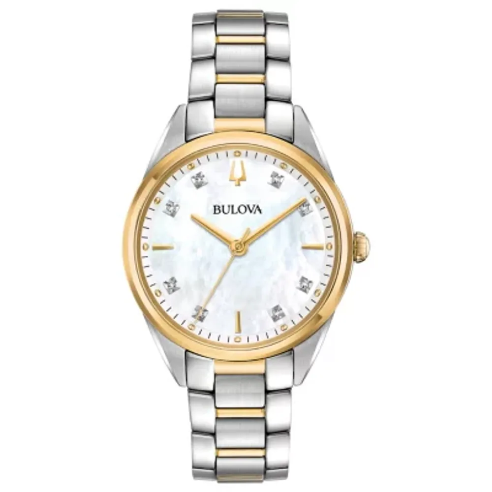 Bulova Sutton Womens Two Tone Stainless Steel Bracelet Watch 98p184