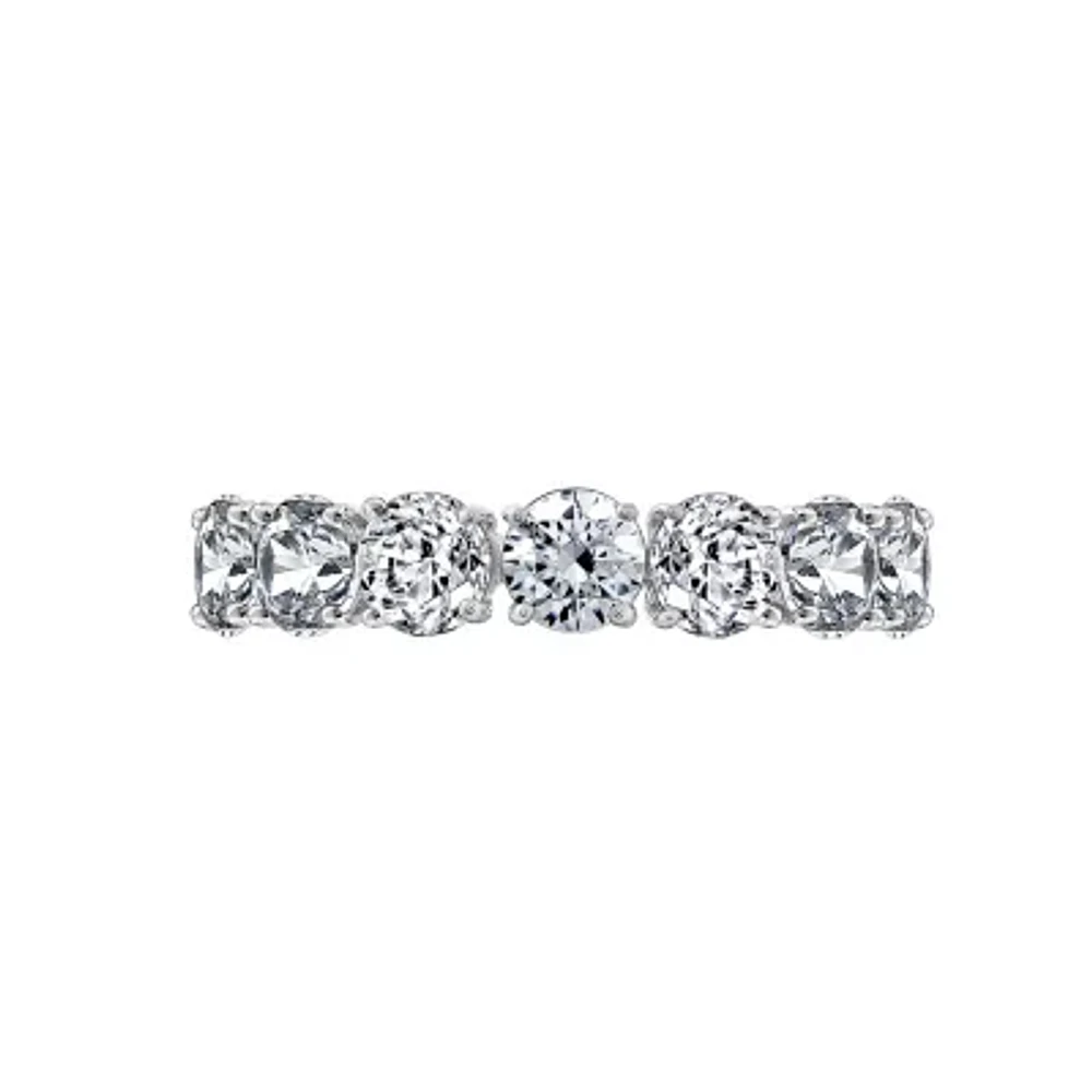 Diamonart® Cubic Zirconia Sterling Silver Eternity Band Ring