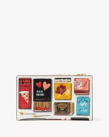 Morgan Matchbox Embossed Small Slim Bifold Wallet