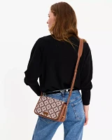 Spade Flower Jacquard Small Flap Crossbody