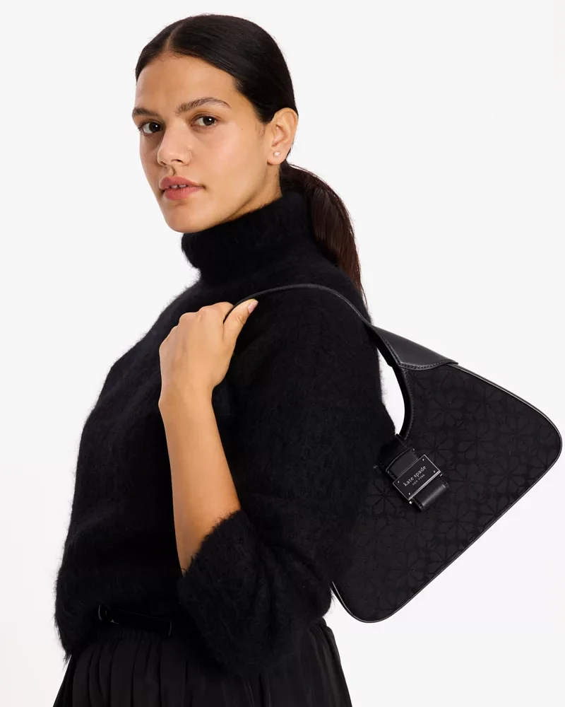 Spade Flower Jacquard Nouveau Shoulder Bag
