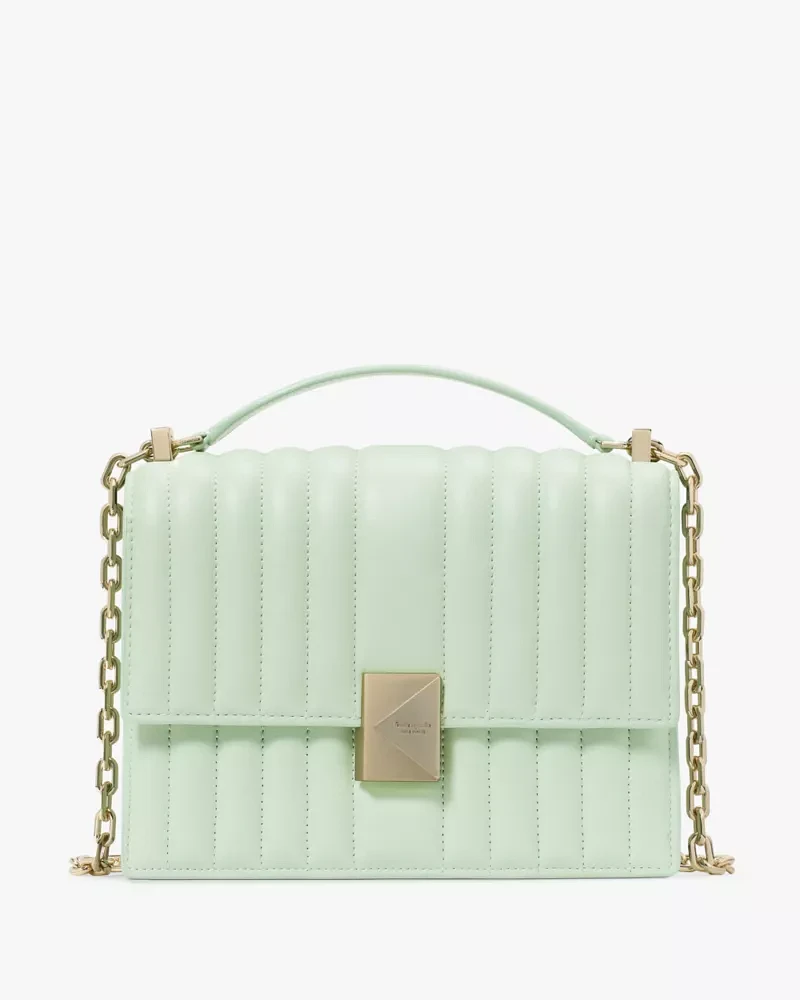 Deco Quilted Chain Shoulder Bag