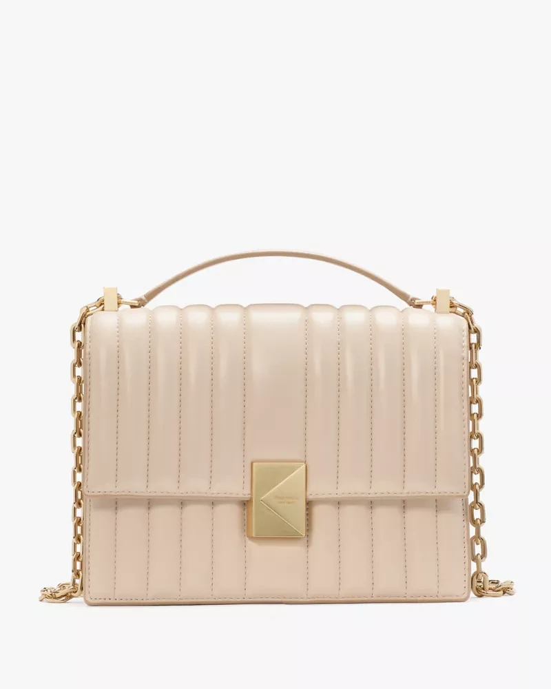 Deco Quilted Chain Shoulder Bag