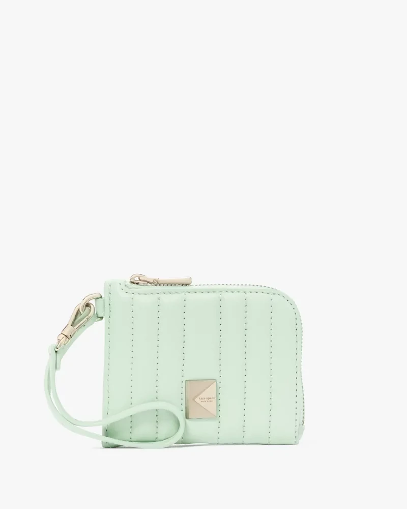 Deco Quilted Card Case Wristlet