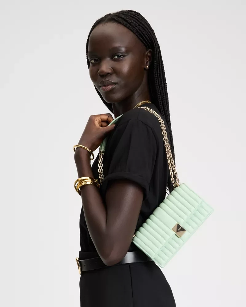 Deco Quilted Mini Flap Chain Crossbody