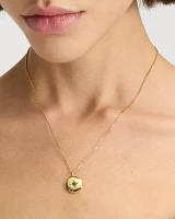 The Color Spark Collection Green Joy Medallion Necklace