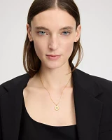 The Color Spark Collection Blue Fearless Medallion Necklace