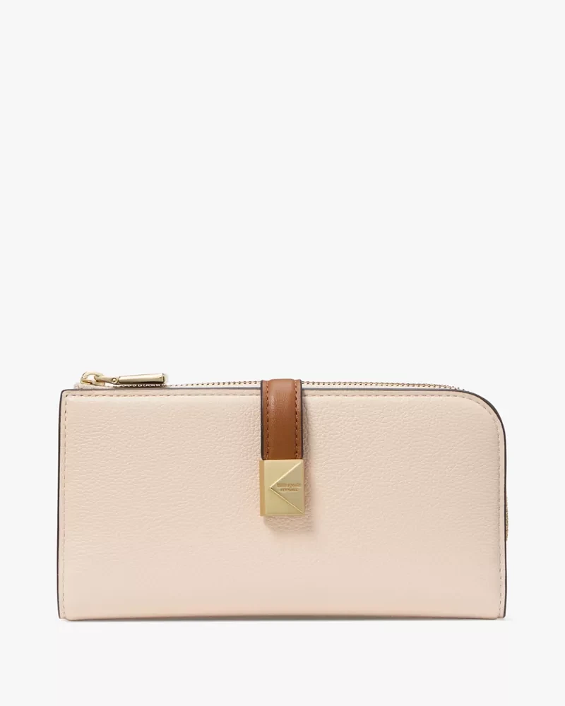 Deco Colorblocked Zip Slim Wallet