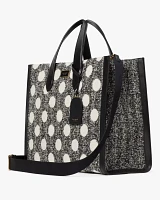 Manhattan Dot Tweed Large Tote