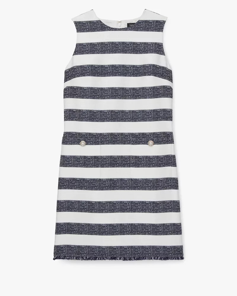 Sailor Stripe Tweed Shift Dress
