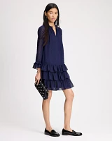 Breezy Dot Flounce Dress