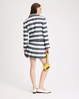 Sailor Stripe Tweed Moto Jacket