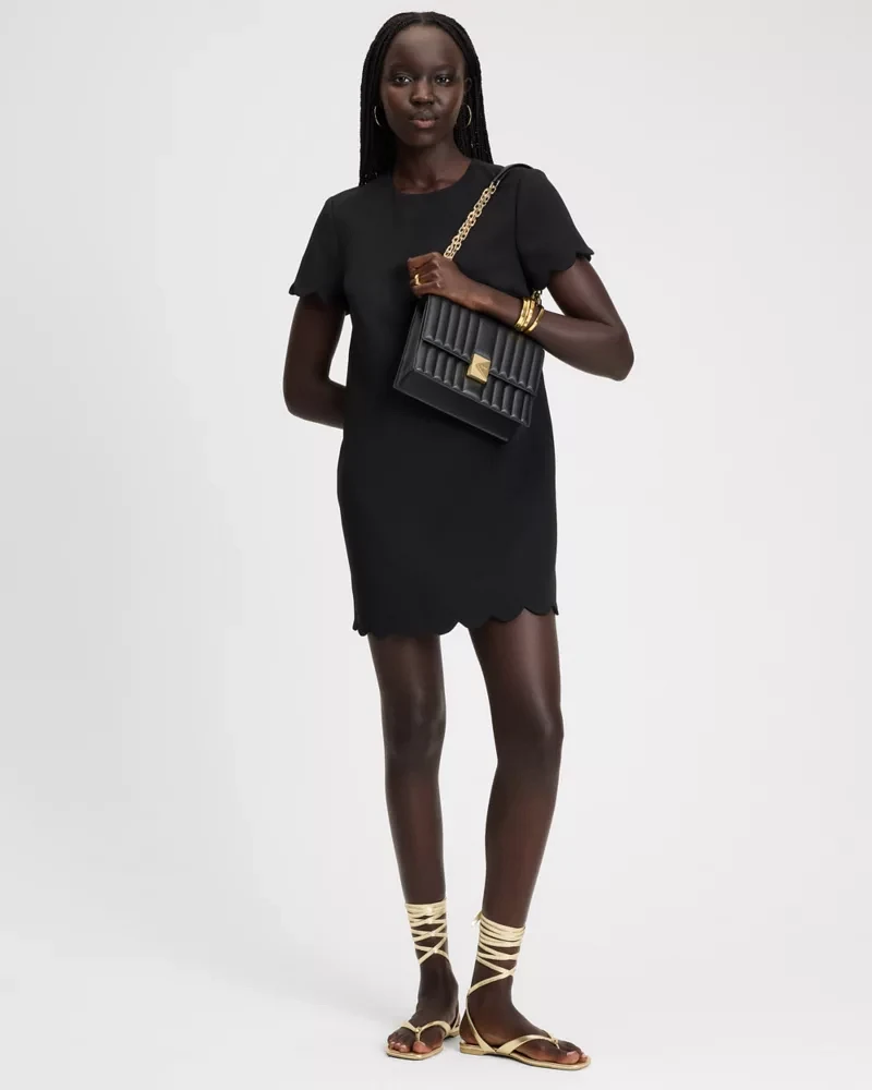Scallop Shift Dress