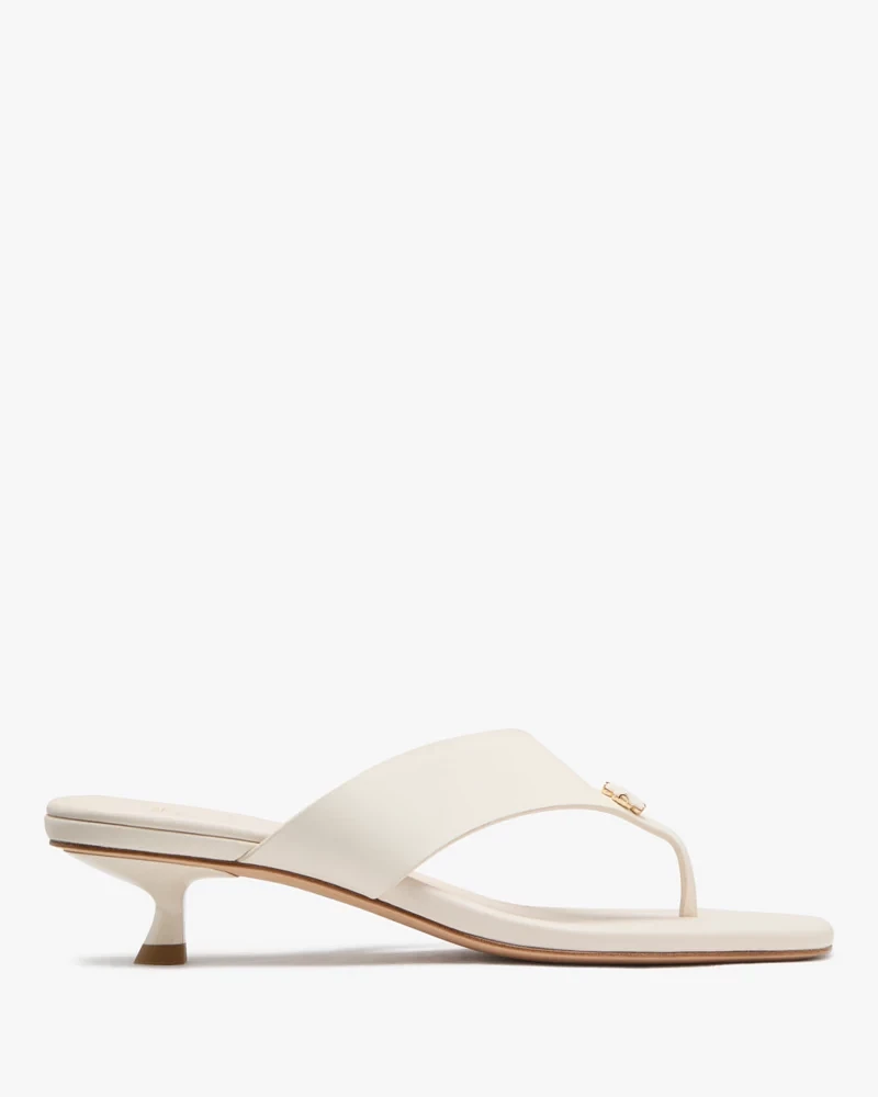 Spade Flower Kitten Heel Sandals