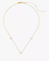 Kate Spade Fine Time To Shine Diamond Flower Necklace