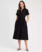 Belted Midi Shirt Dress