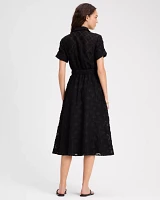 Belted Midi Shirt Dress