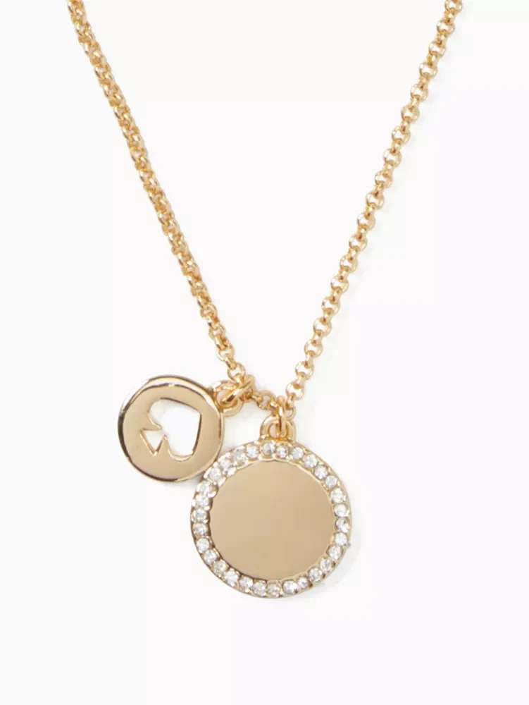 Spot The Spade Pave Charm Pendant Necklace