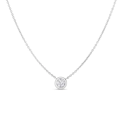 Shop tiny treasures single diamond bezel necklace in Canada | La Maison MonacoShop