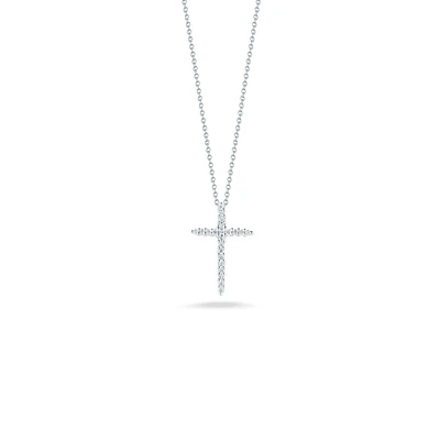 Shop tiny treasures diamond sliver cross necklace in Canada | La Maison MonacoShop
