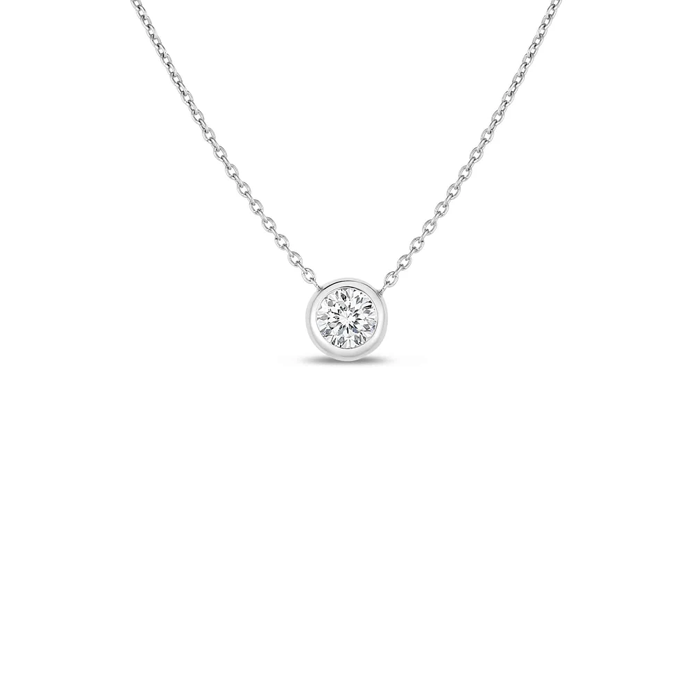 Shop diamonds by the inch bezel set solitaire necklace in Canada | La Maison MonacoShop