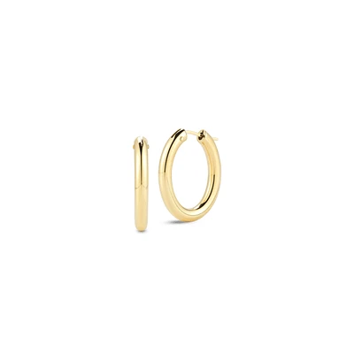 Shop desinger gold large oval hoop earrings in Canada | La Maison MonacoShop