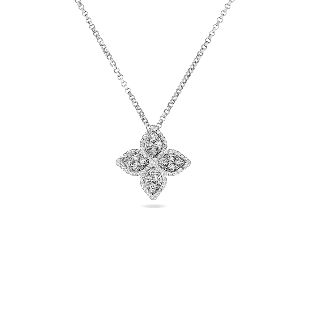 Shop gold princess flower medium diamond necklace in Canada | La Maison MonacoShop