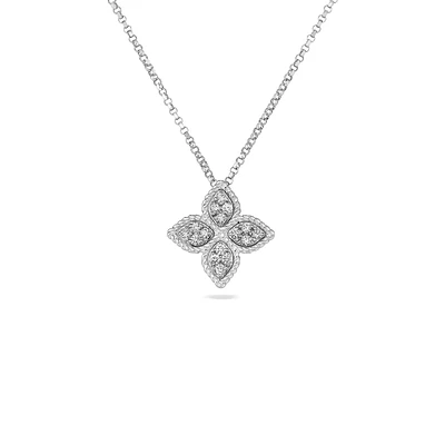 Shop gold princess flower medium diamond necklace in Canada | La Maison MonacoShop