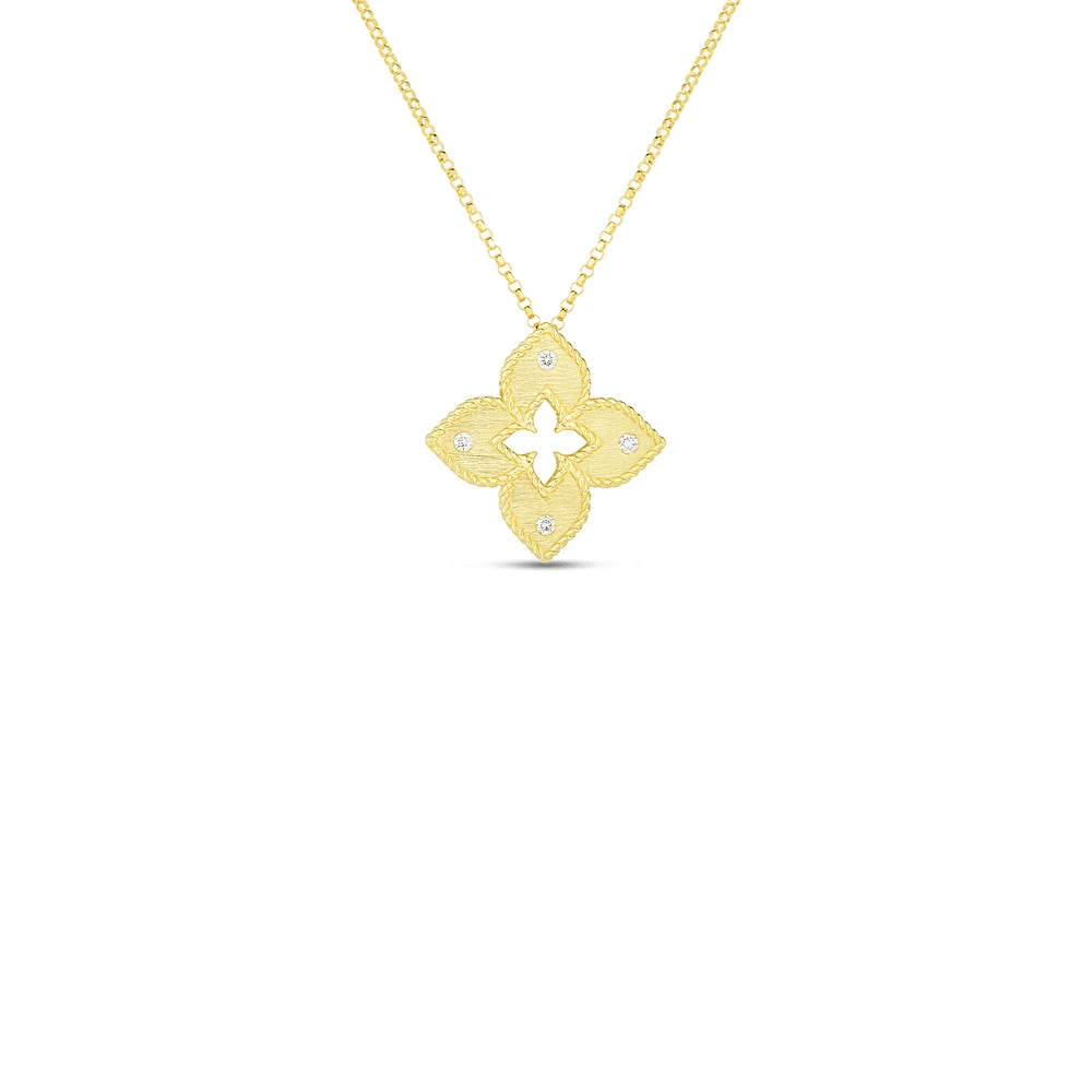 Shop petite venetian princess satin & diamond accent flower necklace in Canada | La Maison MonacoShop