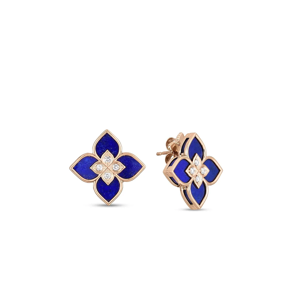 Shop venetian princess small lapis & diamond earrings in Canada | La Maison MonacoShop