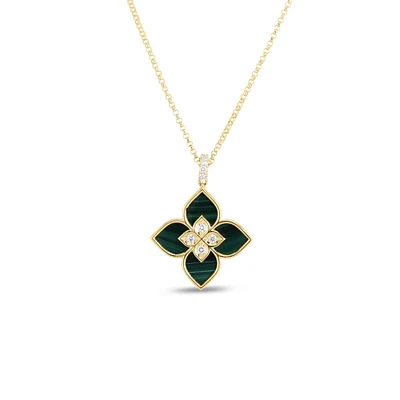 Shop venetian princess small malachite & diamond necklace in Canada | La Maison MonacoShop