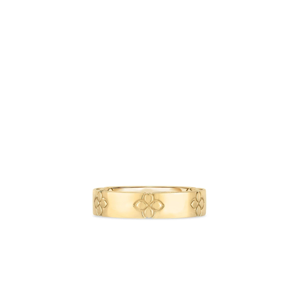 Shop love in verona thin ring band w. etched flowers in Canada | La Maison MonacoShop