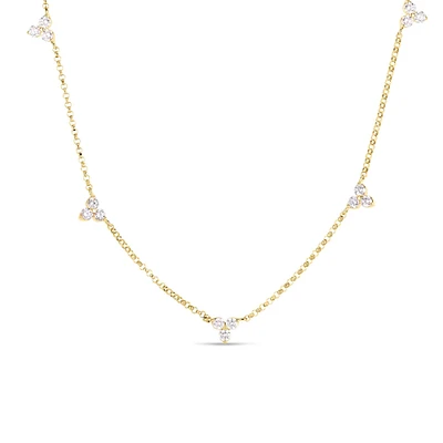 Shop diamonds by the inch 5 station flower necklace in Canada | La Maison MonacoShop